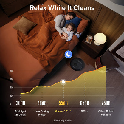 Roborock Qrevo S Pro Robot Vacuum and Mop - 18,500 Pa Suction & Multifunctional Dock